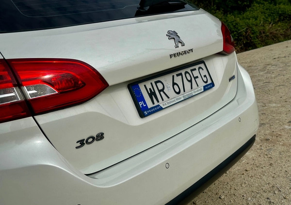 Peugeot 308 cena 28900 przebieg: 227000, rok produkcji 2015 z Wrocław małe 781